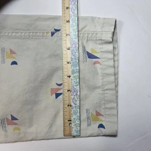 Wallace & Barnes Carpenter Canvas Double Knee AOP Geo Print Cream Tan Y2K 36x30 - Picture 10 of 10